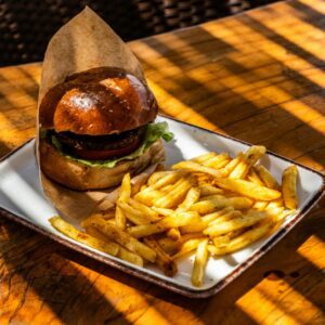 Chicken-Burger-With French-Fries