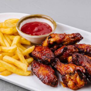 Chicken Wings With French Fries